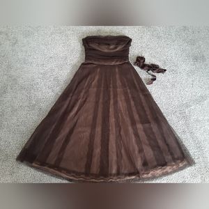 BCBG tea length tulle dress